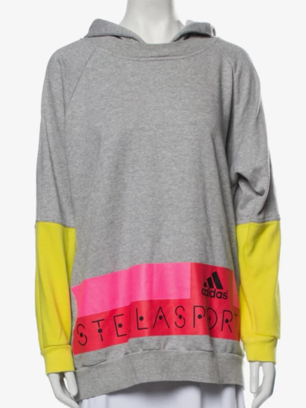 Stella McCartney for adidas  Graphic Print Cowl Neck Sweatshirt  Grey | Size: L
